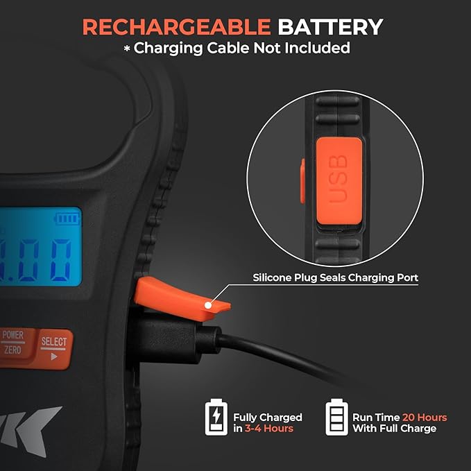 KastKing ToughTide Fishing Scale, USB Charging, 65lb Capacity, Ultra-Thin Digital Fish Scale, LCD Display, Ergonomic Handle, Fish Scales Digital Weight, Fishing Accessories for Men